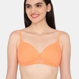 Zivame Orange Plain Bralette Bra image 1