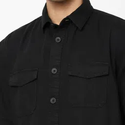 celio Celio* Black Cotton Regular Fit Shirts image 4