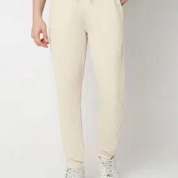 Underjeans By Spykar Beige Cotton Blend Printed Trackpants image 1