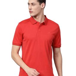 Alcis Red Solid Short Sleeves Polo T-Shirt-picture-34