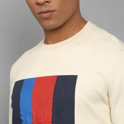 Allen Solly Beige Cotton Regular Fit Colour Block Sweatshirt image 4