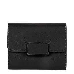 Apsis Black Solid Tri-Fold Wallet for Women-picture-15