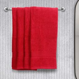 Bianca D'ross Red 100% Cotton 380 GSM Hand Towels - Set of 4-picture-3