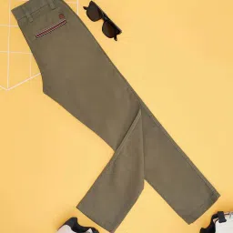 Pantaloons Junior Boys Epsom Cotton Solid Trousers & Pants image 1