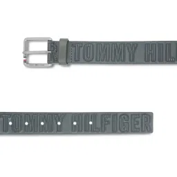 Tommy Hilfiger Kolding Grey Leather Waist Belt for Men image 4
