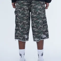 VALKYRE Combat Canvas Unisex Camouflage Printed Loose Fit Jorts Shorts image 2