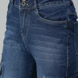 showoffff SHOWOFF Jogger High-Rise Blue Low Distress Jeans image 5