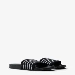 SOLEPLAY by Westside Black Striped Slides image 1