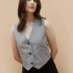 Code by Lifestyle Grey Plain Jacket image 1