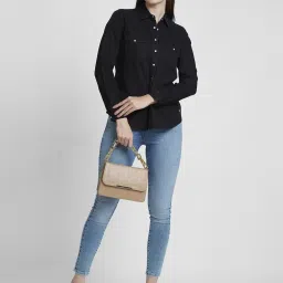 Spykar Black Cotton Regular Fit Shirt image 4