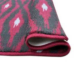 Welspun ETHAN Red & Grey Polyester 1306 GSM Large Foot Mat image 4