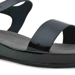 Rocia by Regal Women's Black Ankle Strap Wedges image 4