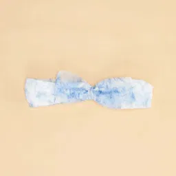 Pantaloons Junior Kids Powder Blue & White Cotton Printed Dress image 4