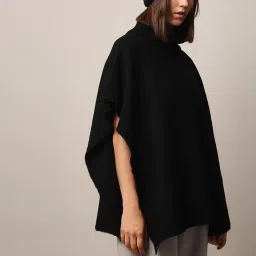 Only Black Relaxed Fit Poncho image 1