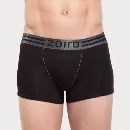 Zoiro Charcoal & Black Regular Fit Trunks - Pack Of 2 image 4