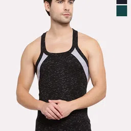 Sporto by Macho Men Pack Of 3 Cotton Colourblocked Gym Vest-image-49