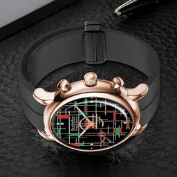 DOUBLERUN Men Dial & Bracelet Style Straps Analogue Multi Function Watch H05N20015 image 4