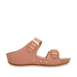 Iconics Women's Peach Casual Wedges image 1
