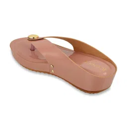 Iconics Women's Pink Thong Wedges image 5