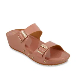 Iconics Women's Peach Casual Wedges image 2