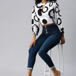 showoffff SHOWOFF Clean Look Blue Slim Fit Denim Jeans image 4