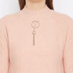 Duke Peach Self Design Sweater image 4