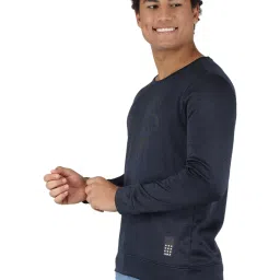 Rock.it Navy Blue Regular Fit Printed Sweatshirt image 3
