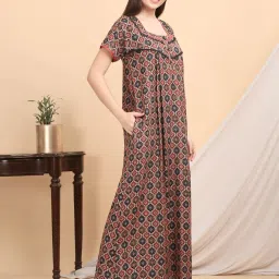 Sweet Dreams Multicolor Cotton Printed Nighty image 1