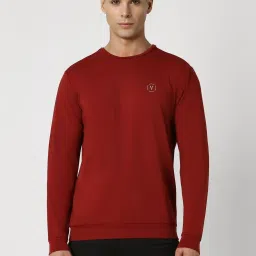 Van Heusen Red Regular Fit Sweatshirt image 1