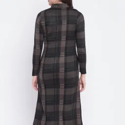 Duke Olive Checks Longline Sweater image 2