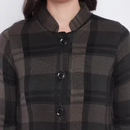 Duke Olive Checks Longline Sweater image 4