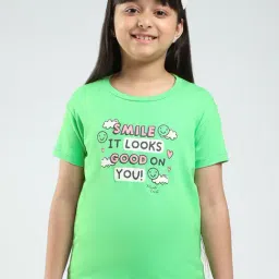 Monte Carlo Girls Green & Pink Printed Regular Fit T-Shirt - Pack of 2 image 5