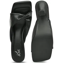 Jove Women's Black Casual Sandals image 3