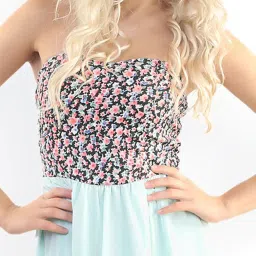 Belle Fille Blue Floral Print Dress image 4