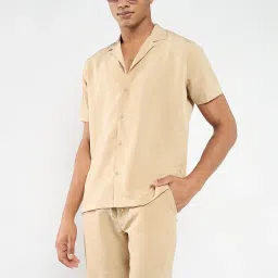 showoffff SHOWOFF Beige Cotton Relaxed Fit  Co-Ords image 1