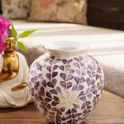 Pure Home and Living Purple Mother of Pearl Vase-image-61