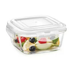 Borosil Klip N Store Transparent Glass Storage Container With Air-Tight Lid 520ml image 1