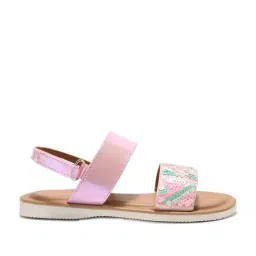 Pantaloons Junior Kids Pink Back Strap Sandals-image-91