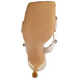 London Rag Women's Diamante Adorned Beige Stilettos image 4