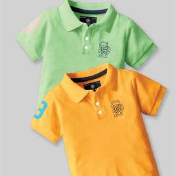 Codez Boys Green & Yellow Solid Polo T-shirt-picture-39