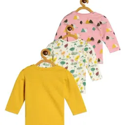 MINIKLUB Kids Multicolor Printed Full Sleeves Top (Pack Of 3) image 2