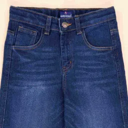 Kiddopanti Boys Dark Blue Denim Regular Fit Jeans image 5