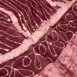 Taneira Maroon Cotton Abstract Saree image 4