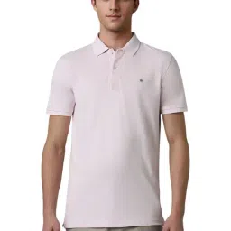 Louis Philippe Pink Cotton Slim Fit Printed Polo T-Shirt-picture-30
