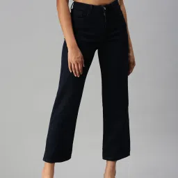 showoffff SHOWOFF Clean Look Blue Wide Leg Denim Jeans image 1