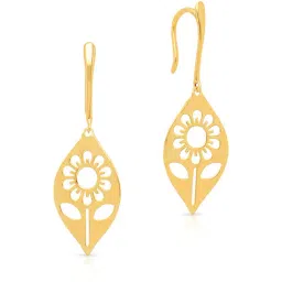 malabar gold and diamonds Malabar Gold & Diamonds 14k Yellow Gold Dangler Earrings For Women-picture-36