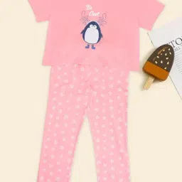 Pantaloons Junior Girls Peony Printed Night Suit-picture-39