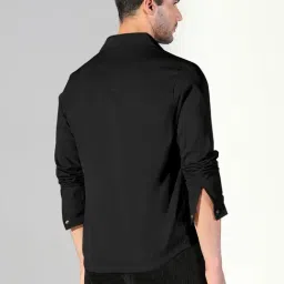 SHOWOFFFF Black Cotton Regular Fit Shacket image 4