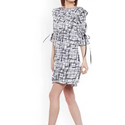 Belle Fille Black & White Printed Dress image 3