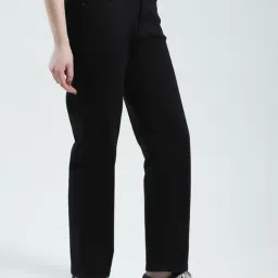 Monte Carlo Black Cotton Blend Solid Jeans image 3